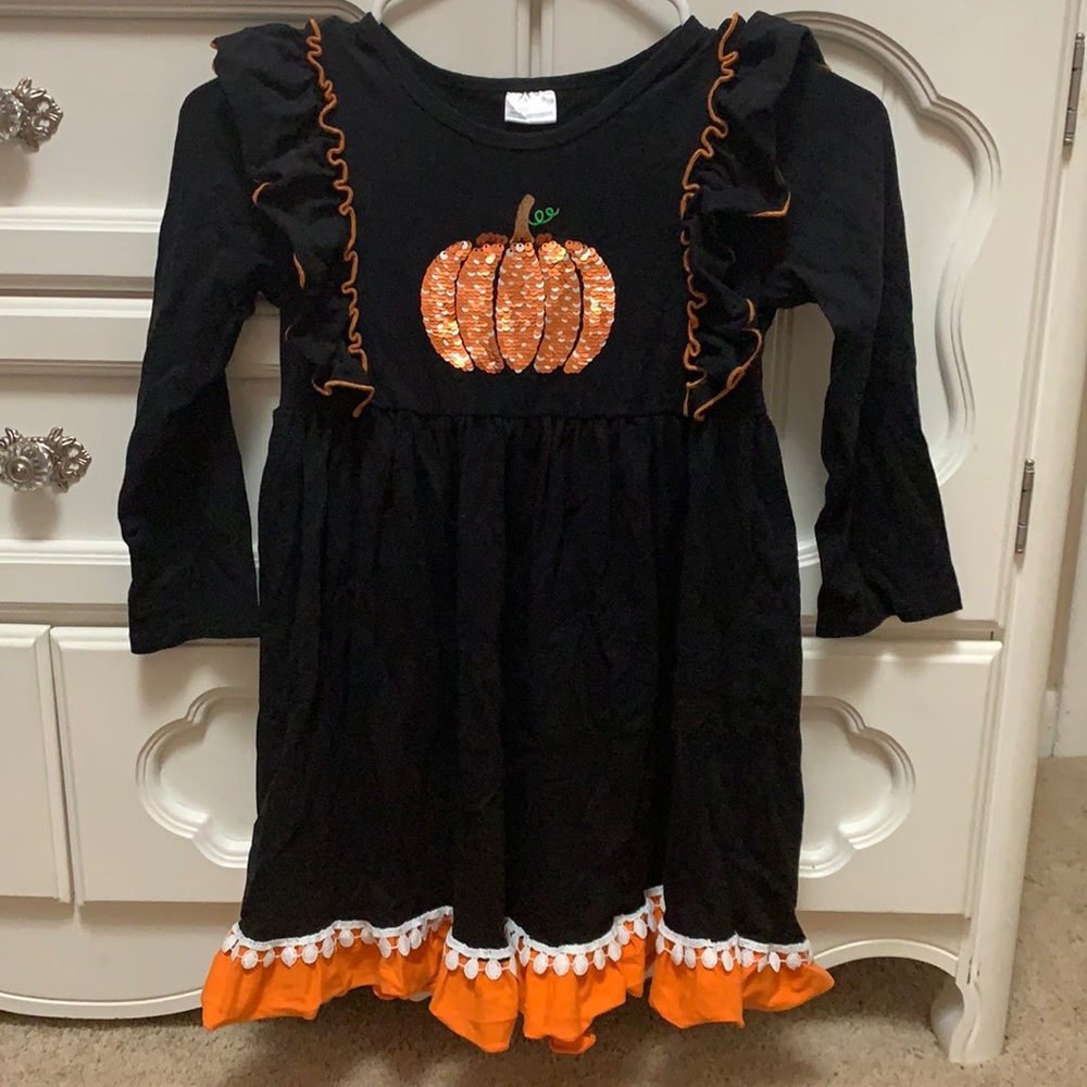 Girls Pumpkin Dress